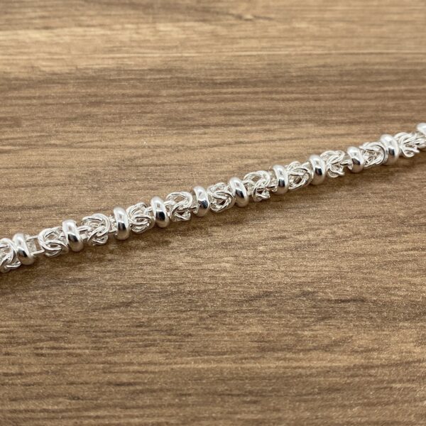 Silver Byzantine chain bracelet.