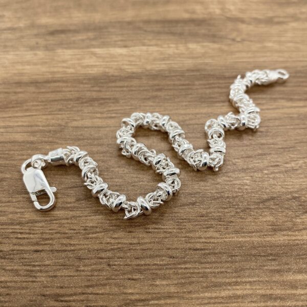 Silver Byzantine chain bracelet.