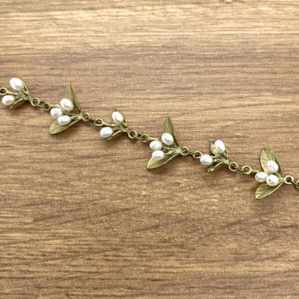 Bronze & Pearl Flowering Myrtle Bracelet, Michael Michaud - Image 3