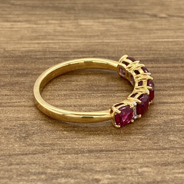 Gold ruby and diamond ring.